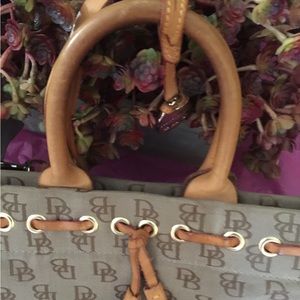 Dooney & Bourke Monogrammed Tassel Tote Purse